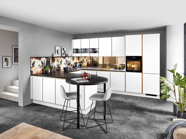 Einbauküche MONDO Esilia in weiß aus Lack