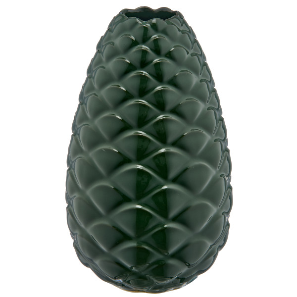 Vase CONE in dunkelgrün aus Porzellan