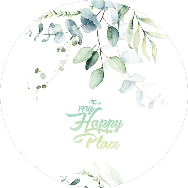 Glasbild WATERCOLOURED LEAVES in mehrfarbig aus Glas