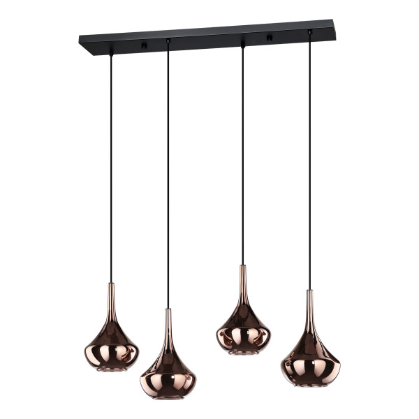 Hängeleuchte ALMOSTER in schwarz aus Metall