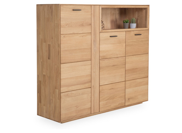 Highboard MONDO EREA in Eiche aus Massivholz