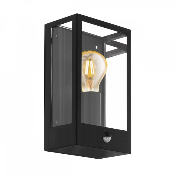 Wandleuchte ALAMONTE in schwarz aus Glas