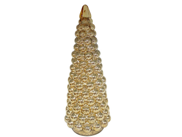 Weihnachtsbaum LED in goldfarben aus Glas