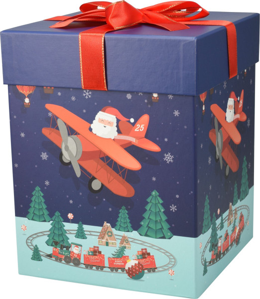 Geschenkbox in blau aus Papier