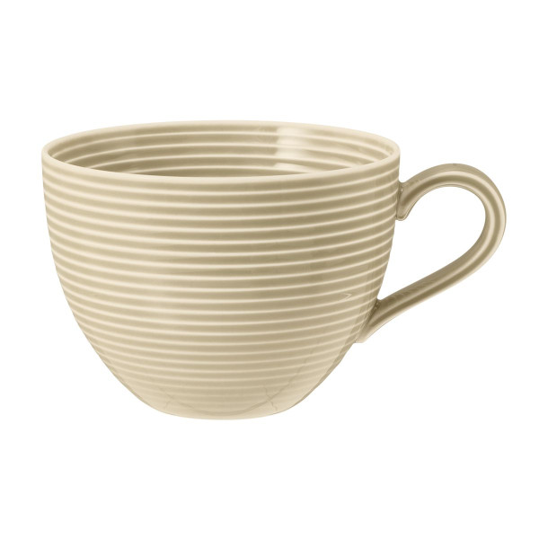 Kombiobertasse BEAT in beige aus Porzellan
