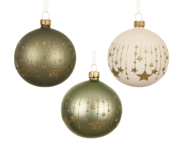 Weihnachtskugel in mehrfarbig aus Glas