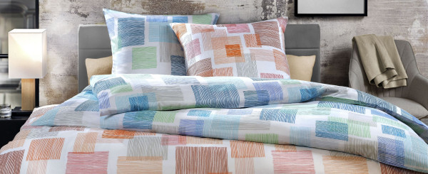 Bettwäsche NOA Polycotton in türkis aus Mischgewebe