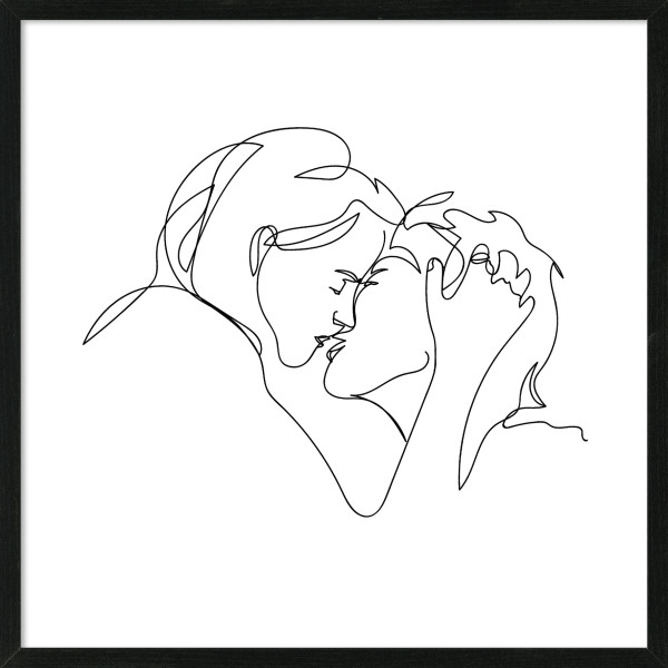 Gerahmtes Bild KISSING COUPLE