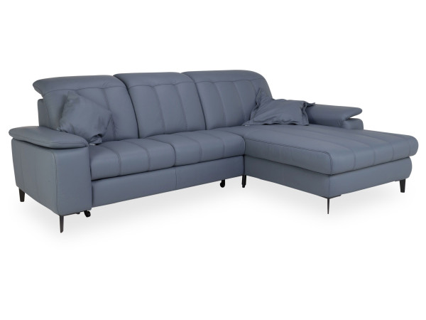 Polsterecke PARA in greyblue aus Leder