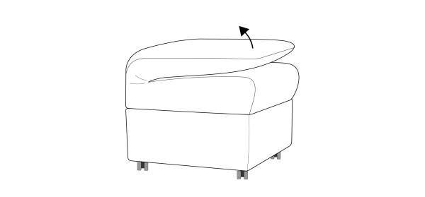 Hocker himolla WEISSHORN in natural aus Stoff