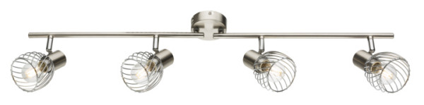 Wand-/Deckenspot TEXAS in silberfarben aus Metall