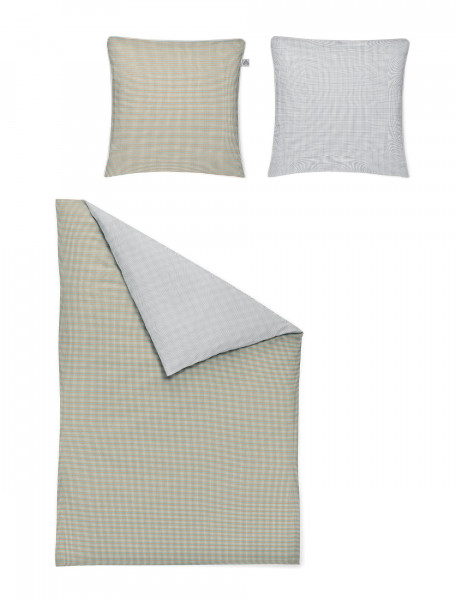 Bettwäsche ECO-K Mako-Satin in mehrfarbig aus Baumwolle