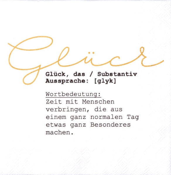 Servietten GLÜCK in mehrfarbig aus Papier