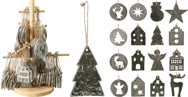 Christbaumschmuck Hänger XMAS aus Aluminium