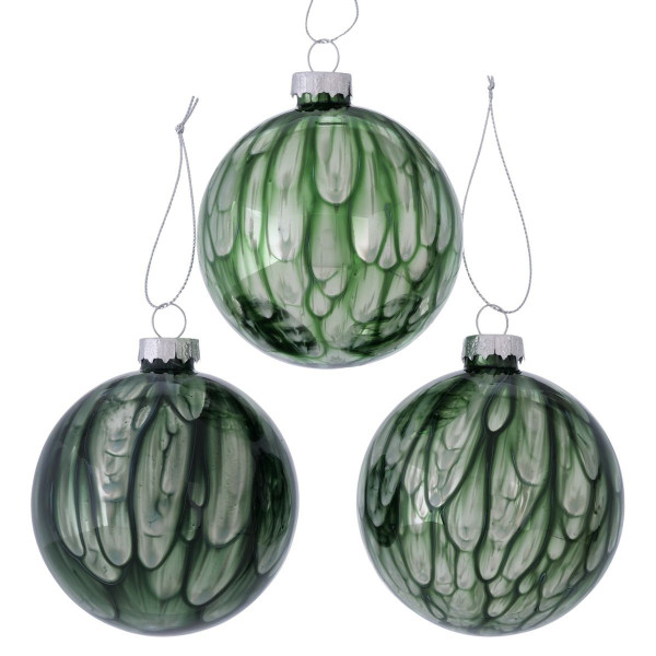 Weihnachtskugel SHADIE in grün aus Glas