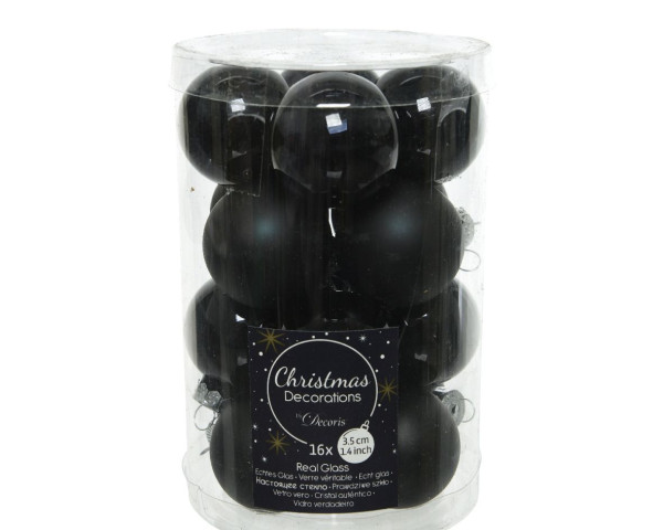 Weihnachtskugel-Box SCHWARZ in schwarz aus Glas