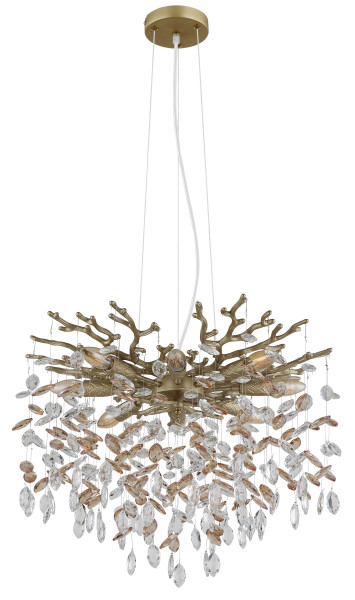 Kronleuchter QUEENA in goldfarben aus Metall