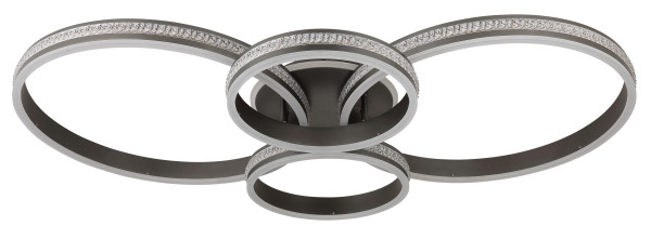 Deckenleuchte GROUNI in titanfarben aus Metall