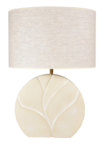 Tischleuchte FLORA in creme aus Keramik