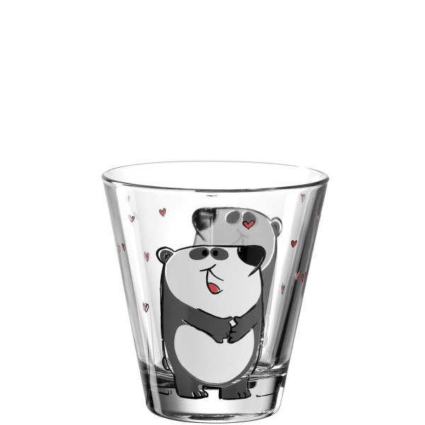 Becher LEONARDO Panda BAMBINI in klar aus Glas