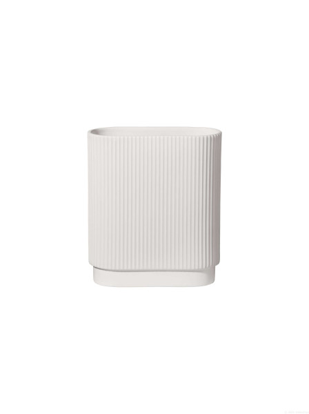 Vase ART DECO weiß matt