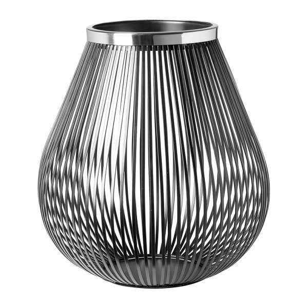 Windlicht PAVK in schwarz aus Edelstahl