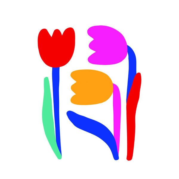 Servietten TULIPES in bunt aus Papier