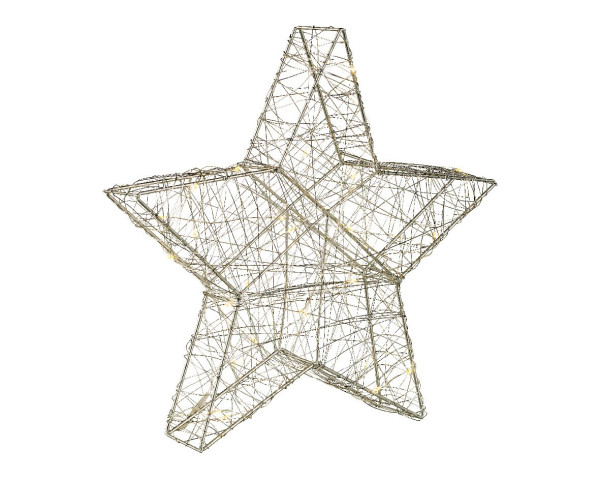 Weihnachtsstern LED in silberfarben