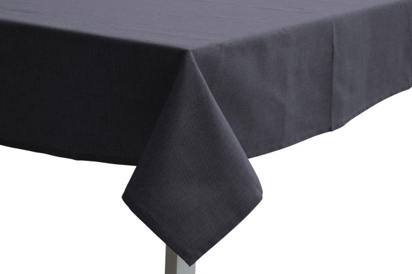 Tischdecke PANAMA anthrazit in anthrazit aus Polyester