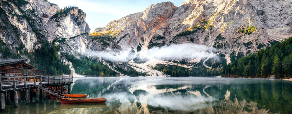Glasbild WILDSEE IV in mehrfarbig aus Glas