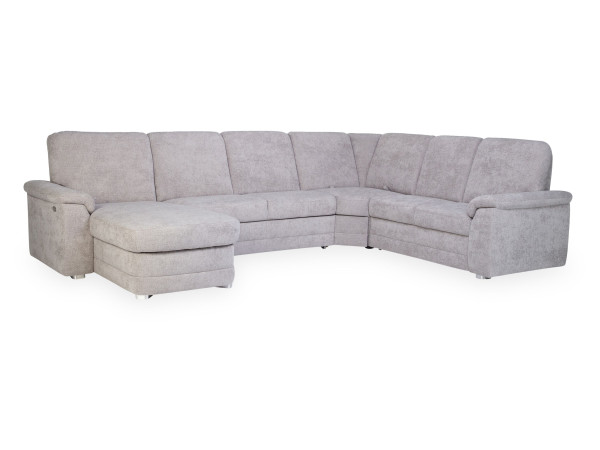 Polsterecke SYSTEMPOLSTER PIERRE in Alu aus Stoff