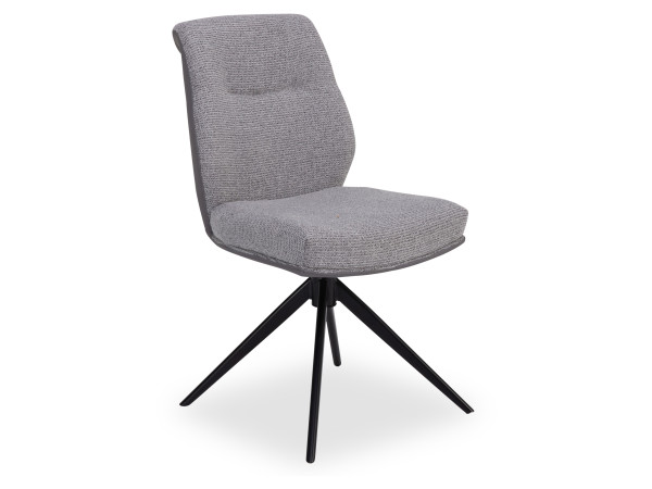 Polsterstuhl HARPER DERBY in grau aus Stoff