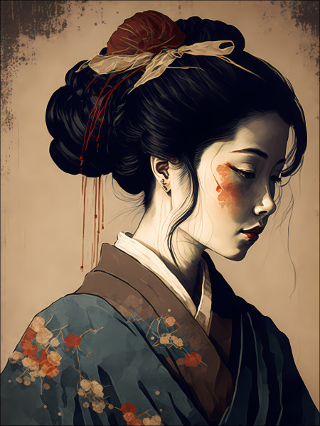 Glasbild GEISHA II