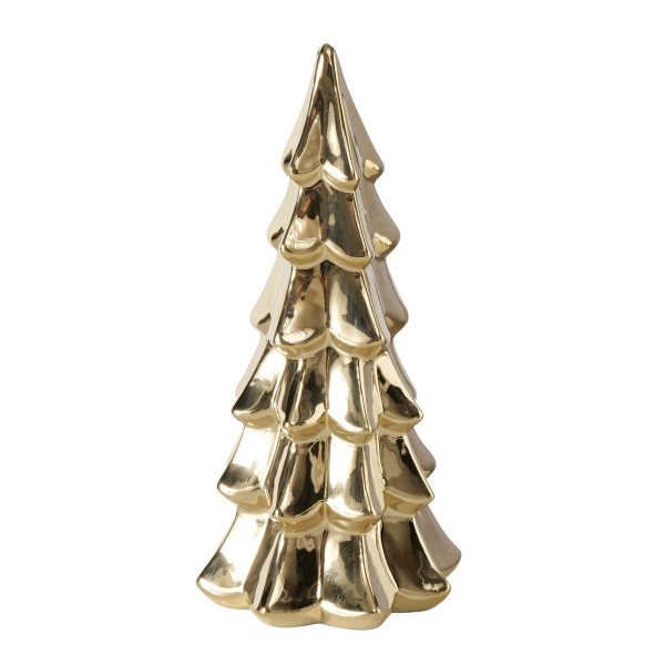 Weihnachtsbaum DORINO in goldfarben aus Porzellan