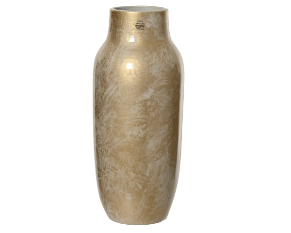Vase in goldfarben aus Terracotta