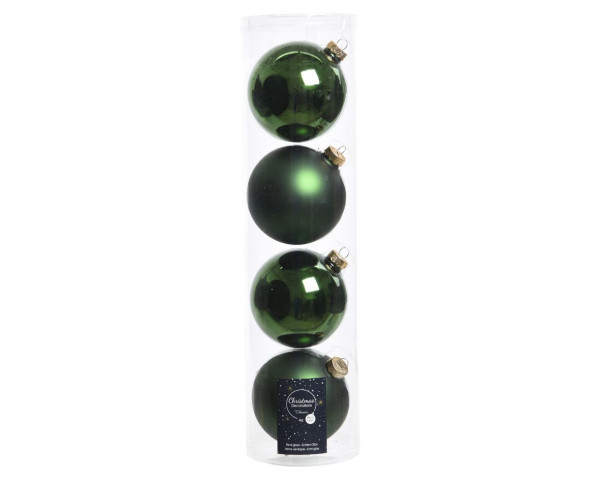 Weihnachtskugel-Box PINIENGRÜN in grün aus Glas