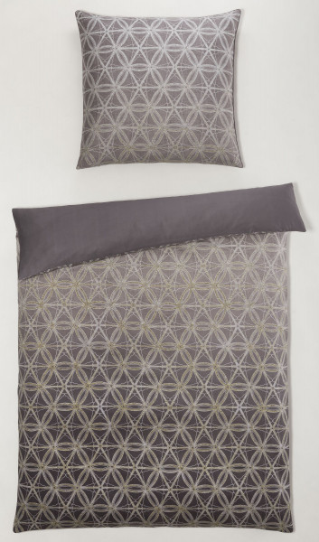 Bettwäsche EVELIN Satin braun in braun aus Baumwolle