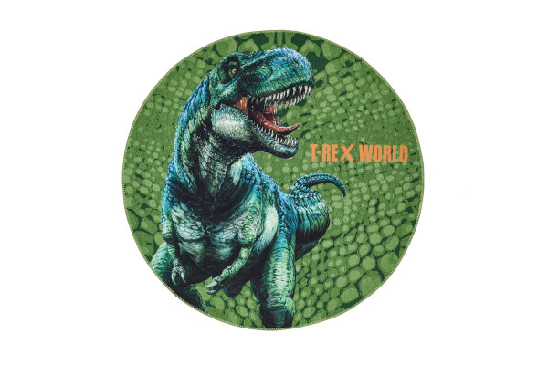 Teppich T-REX WORLD in grün aus Polyester