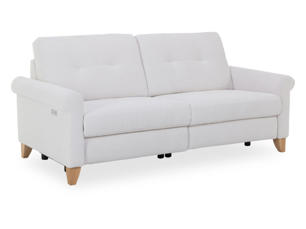 Sofa SANSIBAR 3 Sitzer RÜGEN PLUS in Weiß aus Stoff