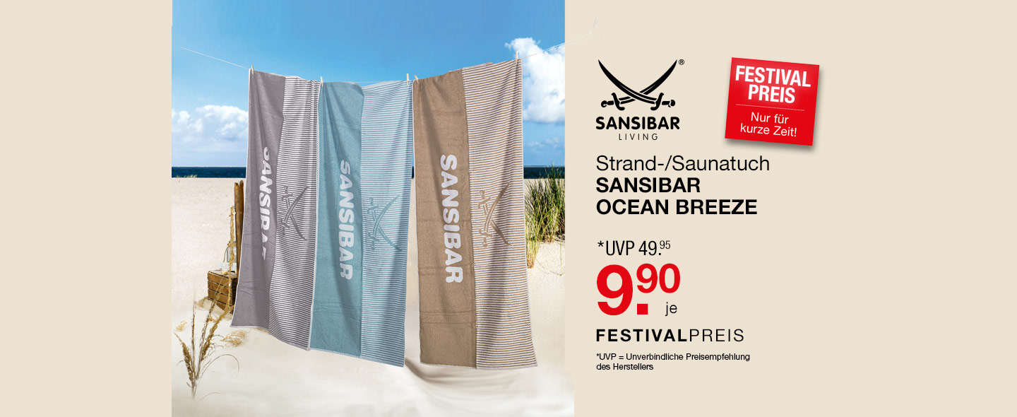 Strand-/Saunatuch SANSIBAR OCEAN BREEZE