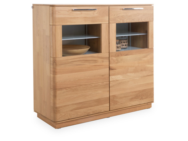 Highboard Rolf Weber LINDLAR in Natureiche aus Massivholz