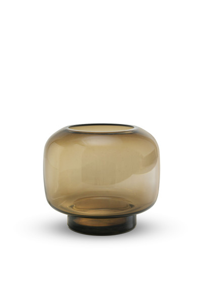 Vase in braun aus Glas