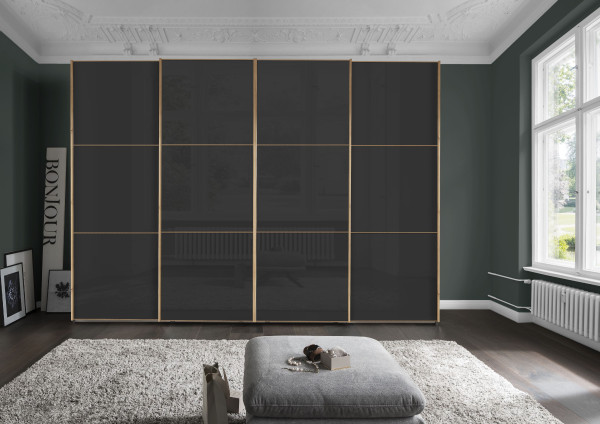 Kleiderschrank SANSIBAR AALBORG in graphit aus Glas