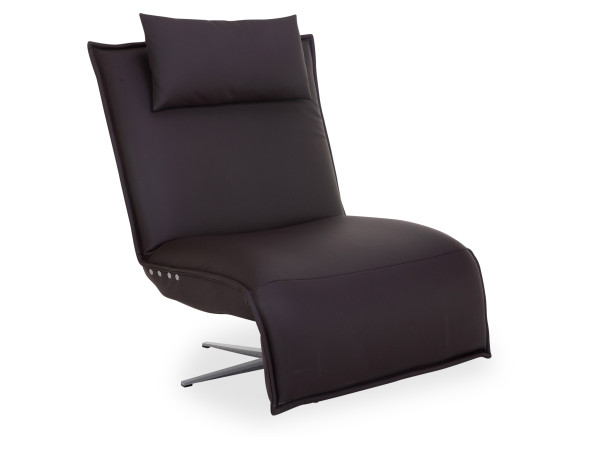 Sessel EPOS in dunkelbraun aus Leder