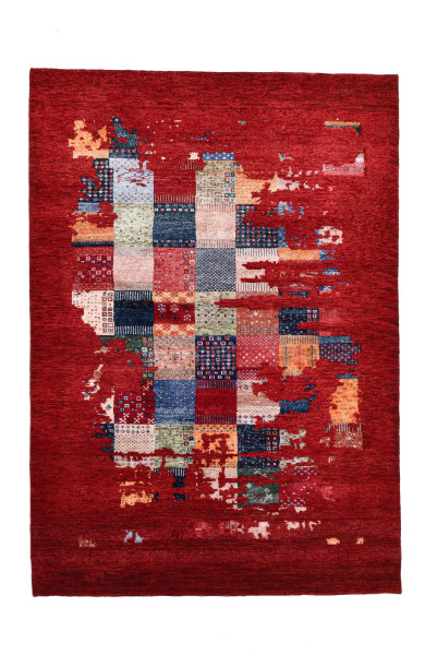 Teppich FARS SUPER SILKY MT13S in rot aus Mischgewebe