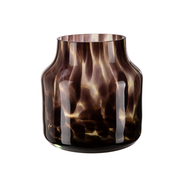 Windlicht DANKA in braun aus Glas