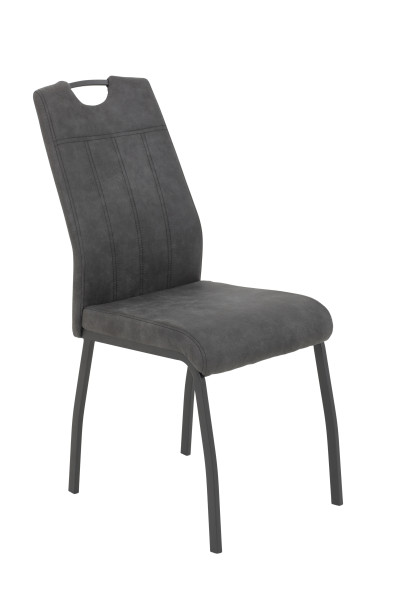 Polsterstuhl ELIF II 2er Set in  Anthrazit