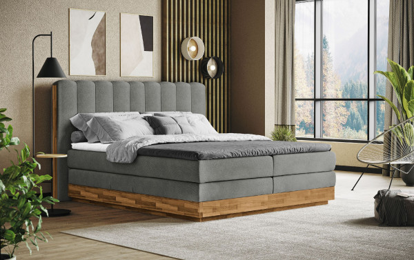 Boxspringbett VALMONDO INCANA in sand aus Stoff