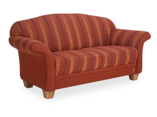 Sofa 2 Sitzer Elastoform AGATA in terracotta aus Stoff