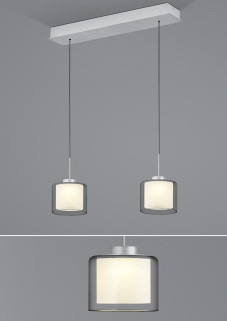 Pendelleuchte elements KLARA in silberfarben aus Metall